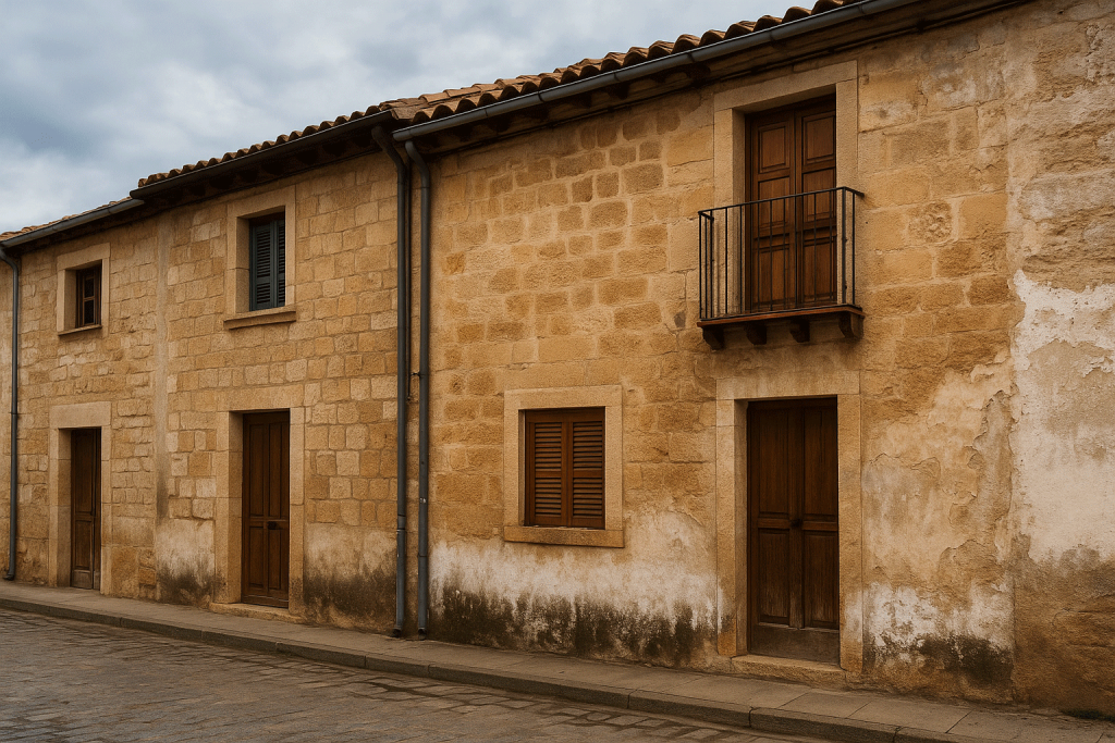 Humedad por capilaridad en Burgos, Fachada